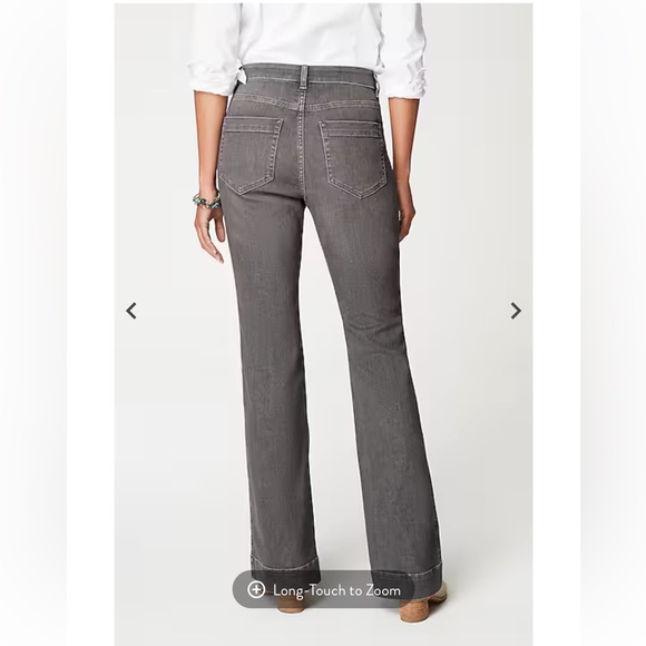 J. Jill High Rise Flare Gray Jeans - Picture 2 of 8